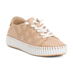 HAPPYMONK Made In Spain Leather Laser Cut Sneakers